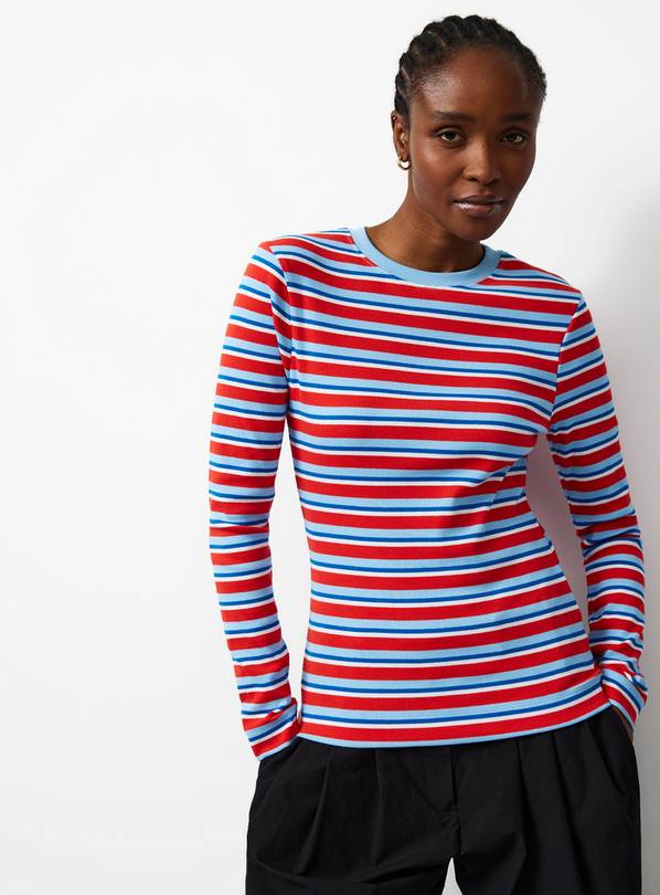Red Striped Long Sleeve T-Shirt 16
